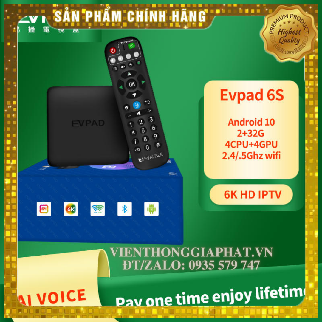 Evpad 6S Mới Nhất 2021 Xem Thể Thao Truyền Hình Miễn Phí 1000 Kênh Quốc Tế